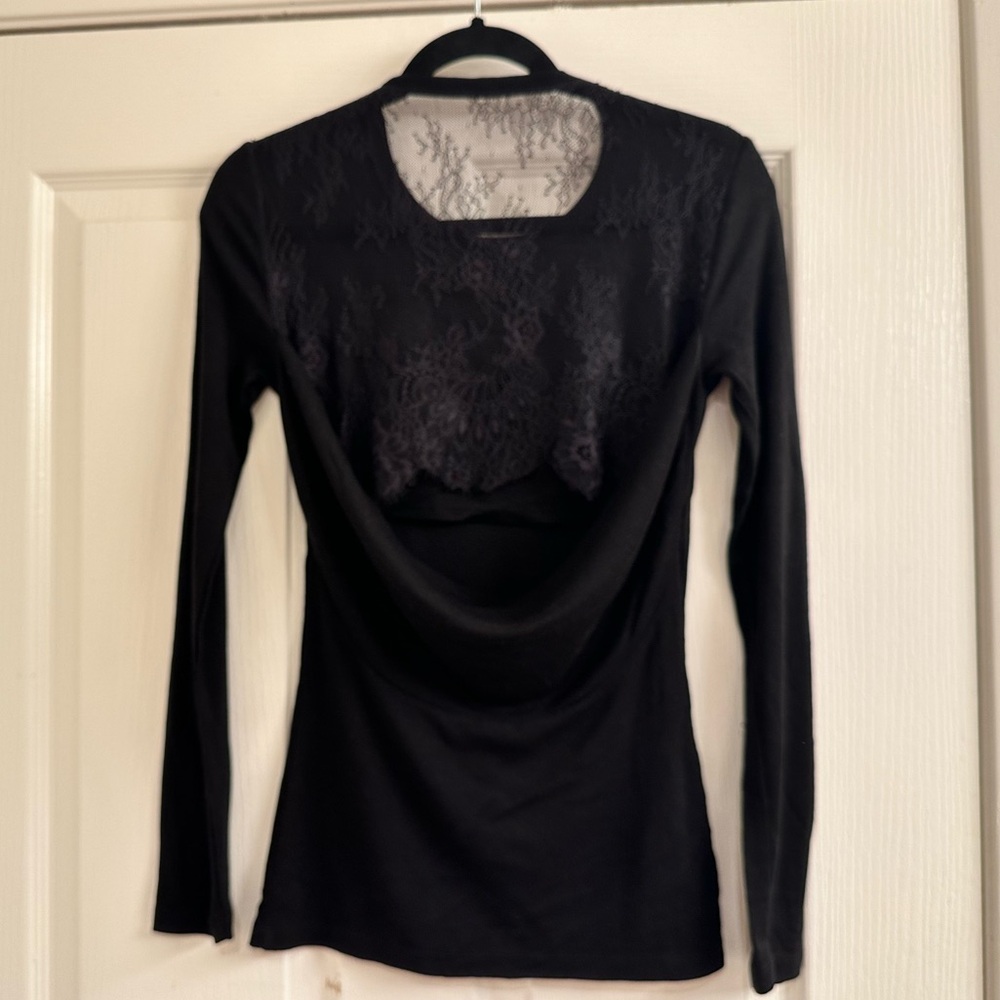Elegant Black Lace Women's Top